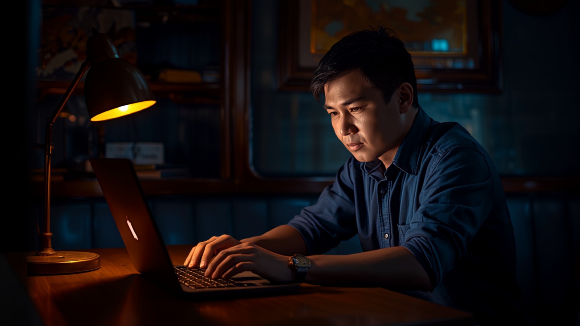 A seafarer studying CES/STCW exam materials